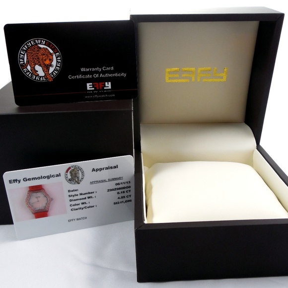 Orange Sapphire Diamond 4.73 Ct Luxury Watch main image 6